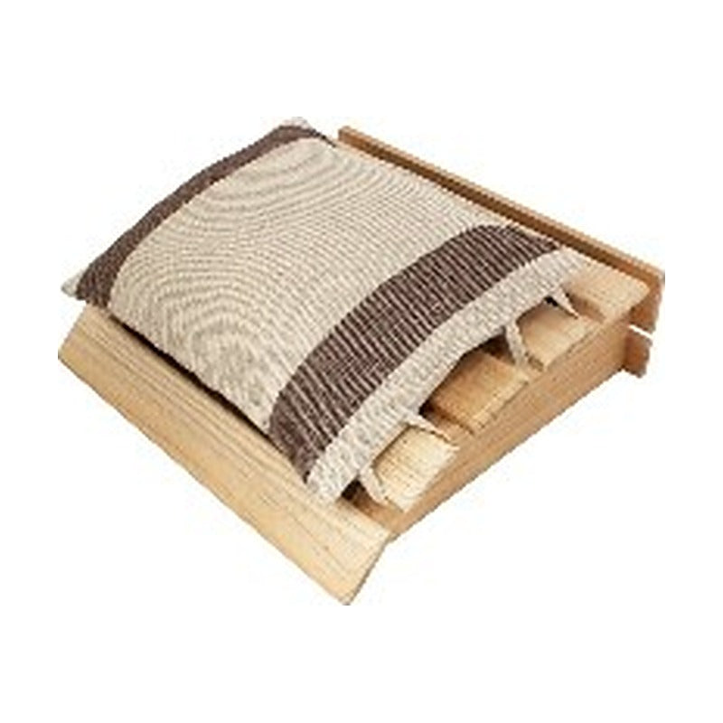 Kopfstütze aus Holz mit Saunakissen, braun