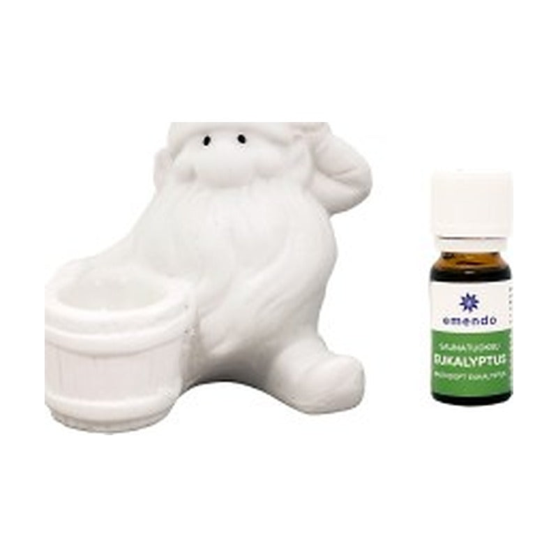 Weisser Saunawichtel mit Eukalyptusduft 10 ml