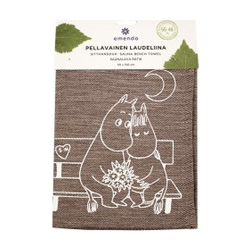 Love Moomin Bankhandtuch braun, 50 x 150 cm
